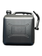 jerrycan zwart - 20 liter inhoud - kunststof vloeistofkan - brandstof opslag kan - benzine kan - jerry can