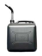 jerrycan zwart - 20 liter inhoud - kunststof vloeistofkan - brandstof opslag kan - benzine kan - jerry can