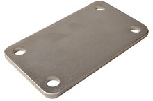 70x160 mm stroppenplaat - montageplaat - stalen plaat - klemplaat