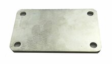 70x160 mm stroppenplaat - montageplaat - stalen plaat - klemplaat