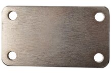 70x160 mm stroppenplaat - montageplaat - stalen plaat - klemplaat