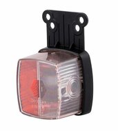 breedtelamp rood/wit - markeringslamp met bevestigingsflap - zijlamp - aanhangerlamp - radex