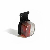 breedtelamp rood/wit - markeringslamp met bevestigingsflap - zijlamp - aanhangerlamp - radex