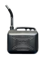 jerrycan zwart - 10 liter inhoud - kunststof vloeistofkan - brandstof opslag kan - benzine kan - jerry can