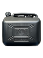 jerrycan zwart - 10 liter inhoud - kunststof vloeistofkan - brandstof opslag kan - benzine kan - jerry can