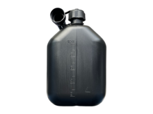 jerrycan zwart - 10 liter inhoud - kunststof vloeistofkan - brandstof opslag kan - benzine kan - jerry can