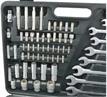 doppenset - 138 delig - 1/4 - 3/8 en 1/2 aansluiting - doppendoos -  ratelset - gereedschapsset - geko