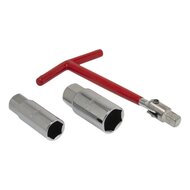 bougiesleutel set - flexibele bougie sleutel - 3 delig - 16 en 21mm - bougiedoppen