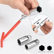 bougiesleutel set - flexibele bougie sleutel - 3 delig - 16 en 21mm - bougiedoppen