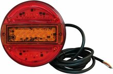 hamburger Led achterlicht 16x led - rond 140mm - achterlicht - achterlamp - led achterlicht - led achterlamp - ledlamp