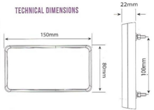 achterlicht led 16x led - aanhangerlampen - caravanverlichting - ledlamp rechthoek - aanhangerverlichting - led a
