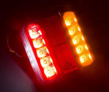 achterlicht led vierkant 18x led - ledlamp - aanhanger led lamp - led achterlicht - achterlamp - achterlicht