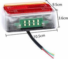 achterlicht led vierkant 18x led - ledlamp - aanhanger led lamp - led achterlicht - achterlamp - achterlicht