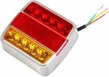 achterlicht led vierkant 18x led - ledlamp - aanhanger led lamp - led achterlicht - achterlamp - achterlicht