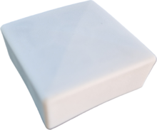 vierkant omsteekdop wit - 40x40mm - 10 stuks - standaard eindkap - inslagdop - kunststofdop - paaldop