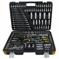 doppenset - 216 delig - 1/4 - 3/8 en 1/2 aansluiting - doppendoos - ratelset - gereedschapsset