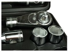 doppenset - 3/4 aansluiting - 26-delig - 6-kant - doppendoos - ratelset - geko