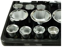 doppenset - 3/4 aansluiting - 26-delig - 6-kant - doppendoos - ratelset - geko