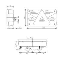 achterlicht rechts multipoint v met 8 connector aansluiting - aanhangerachterlicht - achterlichten - aanhangerlamp