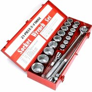 doppenset - 3/4 aansluiting - 21-delig - doppendoos - ratelset