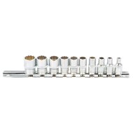doppenset - 1/4 aansluiting - 10-delig - 4 tot 13 mm - dopsleutelset - asta