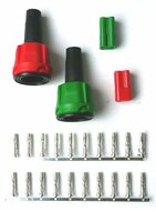 aansluitset connector groen en rood - connectors - aansluit connectors - bajonet aansluiting