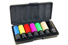 krachtdoppenset - 7-delig - 1/2 aansluiting - slagdoppenset - slagdoppenkit