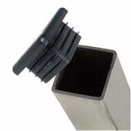 vierkant insteekdop - 70x70mm - 4 stuks - standaard geribbelde eindkap - inslagdop - kunststofdop