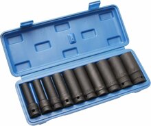 verlengde krachtdoppenset - 10-delig - 1/2 aansluiting - slagdoppenset - slagdoppenkit