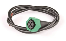 bajonet aansluiting 5 polig 1 meter - connector groen - aansluiting - connector