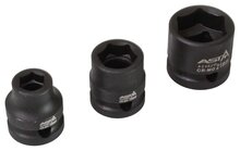 krachtdoppenset - 15-delig - 1/2 aansluiting - 10 tot 24 mm - slagdoppen - doppenset - asta