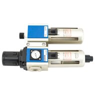 drukregelaar met filter en olienevelaar - compressor regelaar 1/2 duims  - reduceerventiel - asta