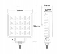 led werklamp 16x led 16w met schakelaar - werklamp - bouwlamp - lamp - werklicht - led werklamp