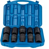 krachtdoppenset - 10-delig - 1 inch aansluiting - 22 tot 41 mm - slagdoppen - doppenset 