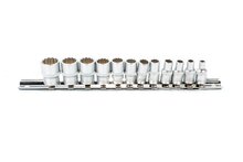 doppenset - 12-delig - 1/4 aansluiting - 5/32 tot 9/16 - engelse maten -  doppenrail - doppenset op rail - asta