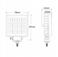 led werklamp met schakelaar 12x led 12w - werklamp - bouwlamp - ledlamp - werklicht - lamp
