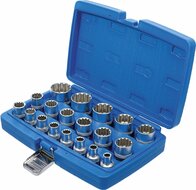 doppenset multilock - 19-delig - 1/2 aansluiting - 5/16 tot 1-1/4 inch - engelse maten - doppendoos - dopsleutelset