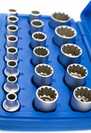 doppenset multilock - 19-delig - 1/2 aansluiting - 5/16 tot 1-1/4 inch - engelse maten - doppendoos - dopsleutelset