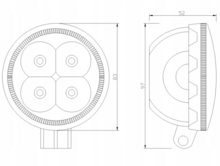 led werklamp 4x led 14w - bouwlamp - werklamp - werklicht - ledlamp - lamp