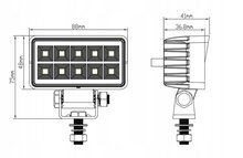 led werklamp vierkant 10x led 15w 12/24v - ledlamp - werklamp - bouwlamp - werklicht - lamp