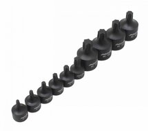 kracht torxdoppen set 11 delig - torxdop 1/4 en 3/8&#039;&#039; - torxbitdop - torxbit doppen op rail - asta