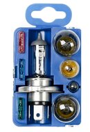 H4 Lampset - 8 delig - H4 60/55W - 12V P43T - 21W - 12V - 21/5W - 12V - 5W - 12V - T10 - 5W - 12V - zekeringen van 5 - 10 - 15