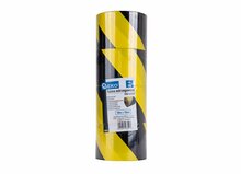waarschuwingstape geel-zwarte 100m x 70mm - tape - plakband - markeertape - geko