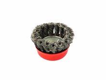 gevlochten staalborstel 65 mm - draadborstel - komvormige borstel - m14 - staalborstel - geko