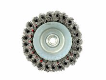 gevlochten staalborstel 125 mm - draadborstel - komvormige borstel - m14 - staalborstel - geko