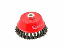 gevlochten staalborstel 125 mm - draadborstel - komvormige borstel - m14 - staalborstel - geko