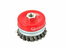 staalborstelschijf 75 mm - staalborstel - draadborstel - komvormige borstel - m14 - geko