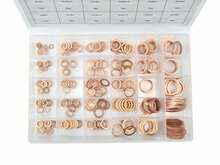 o-ringenset koper 300 delig - koperen ringen - ringen - o ringen - afdichtingsringen - geko