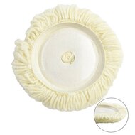 polijspad - poetspad - wollen poets pad - 180 mm poets pad met klitterband