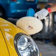 polijspad - poetspad - wollen poets pad - 180 mm poets pad met klitterband